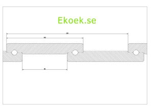 Förkolnade och borstade takbrädor av nordisk gran